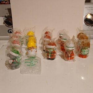 Vintage Holiday Ornaments Set - Red, Yellow, Orange, White